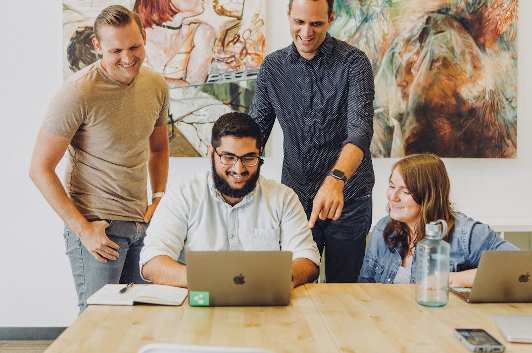 insurance software team collaborating